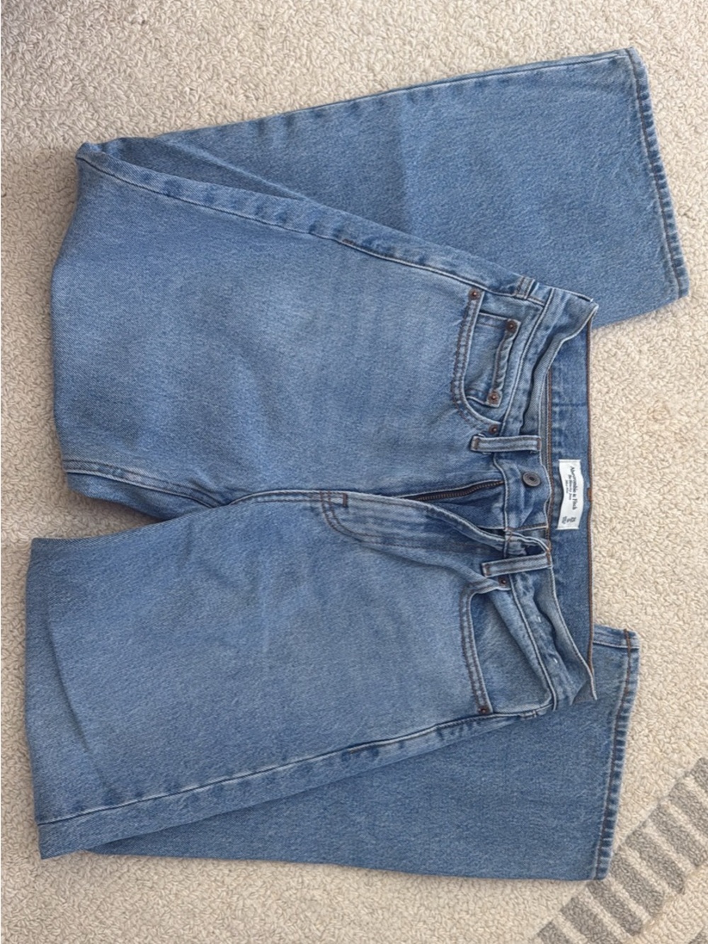 Abercrombie & Fitch Light Blue Straight-Leg Jeans